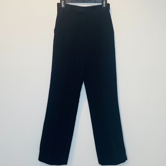 ADRIANA BLACK ORGANIC MOLESKIN VELVETY STRAIGHT LEG ORGANIC COTTON TROUSERS 26 - Picture 2 of 11